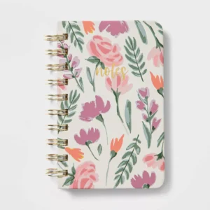 192 Sheet College Ruled Journal 3.5"x5.5" Spiral Floral